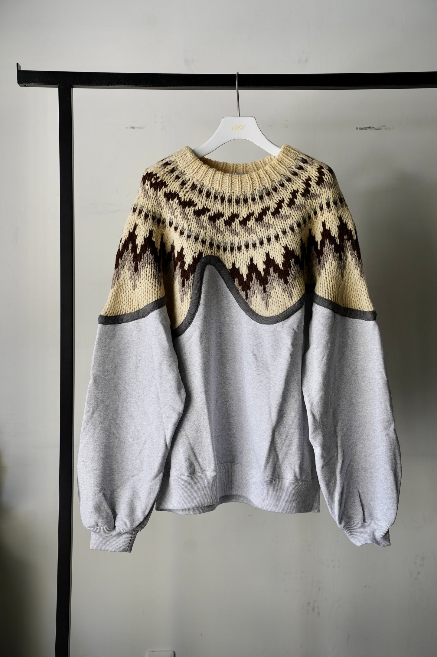 MEN/WOMEN　VIOLETTE ROOM　EX.REMAKE SWEAT  GRAY ⓹