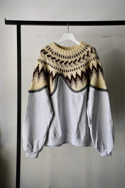 MEN/WOMEN　VIOLETTE ROOM　EX.REMAKE SWEAT  GRAY ⓹