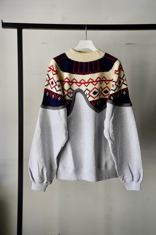 MEN/WOMEN　VIOLETTE ROOM　EX.REMAKE SWEAT  GRAY ⓼