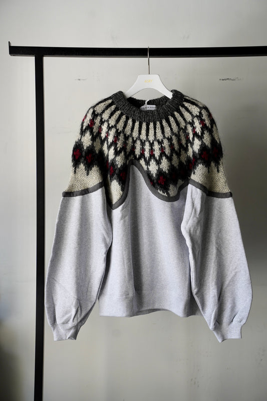 MEN/WOMEN　VIOLETTE ROOM　EX.REMAKE SWEAT  GRAY ⓾