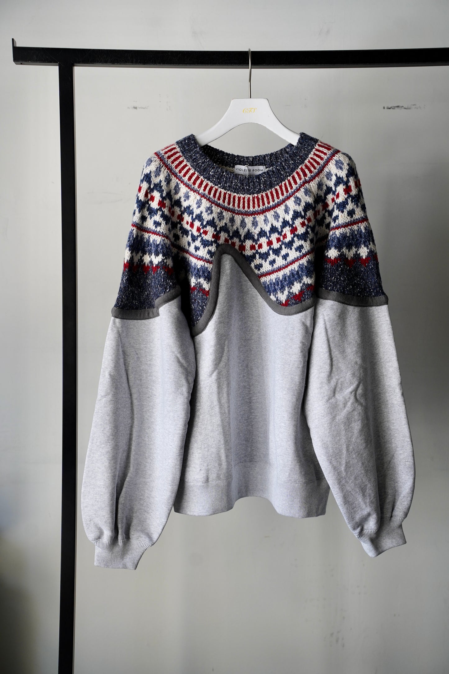 MEN/WOMEN　VIOLETTE ROOM　EX.REMAKE SWEAT  GRAY ⑫