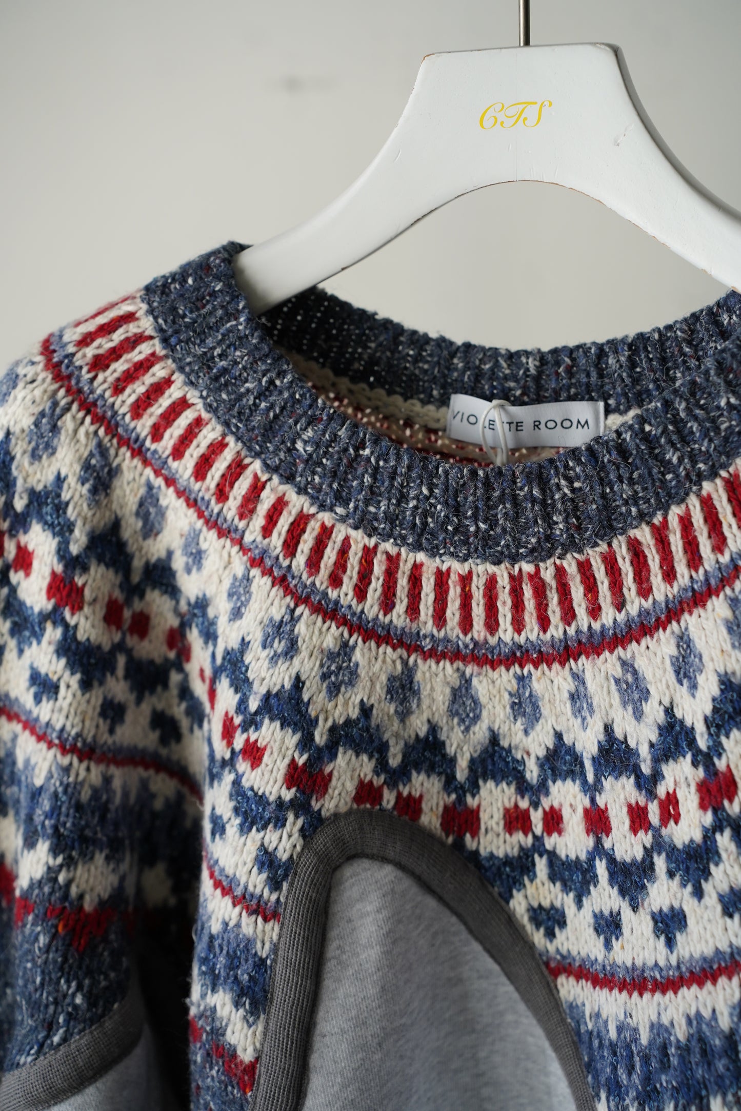 MEN/WOMEN　VIOLETTE ROOM　EX.REMAKE SWEAT  GRAY ⑫