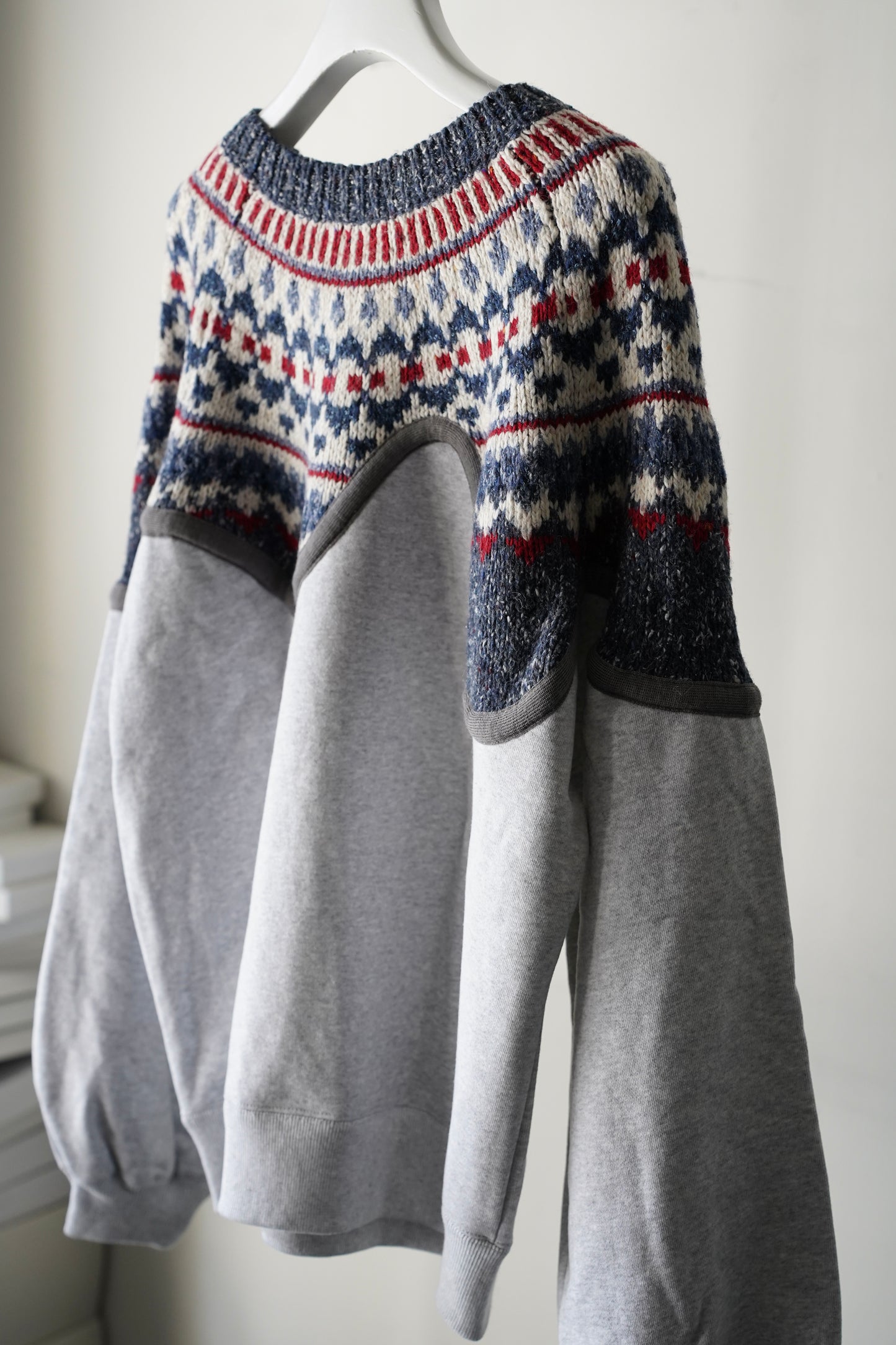 MEN/WOMEN　VIOLETTE ROOM　EX.REMAKE SWEAT  GRAY ⑫