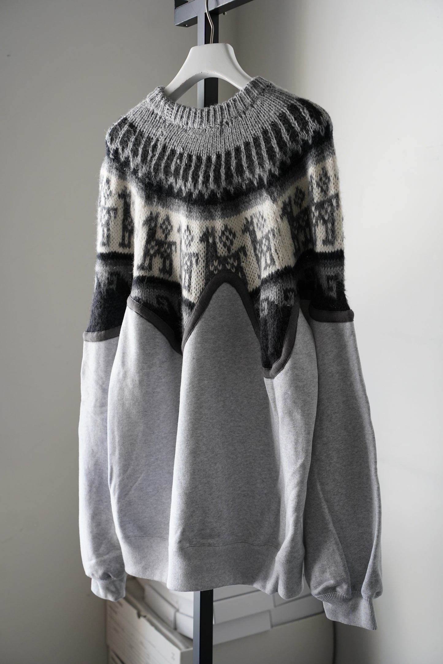 MEN/WOMEN　VIOLETTE ROOM　EX.REMAKE SWEAT  GRAY 　⑮