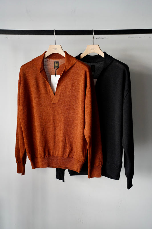 MEN　BATONER / バトナー　RAMIE WOOL SKIPPER