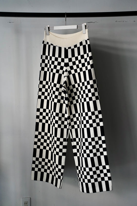 WOMEN　VIOLETTE ROOM　GEOMETRIC DOUBLE KNIT PANTS
