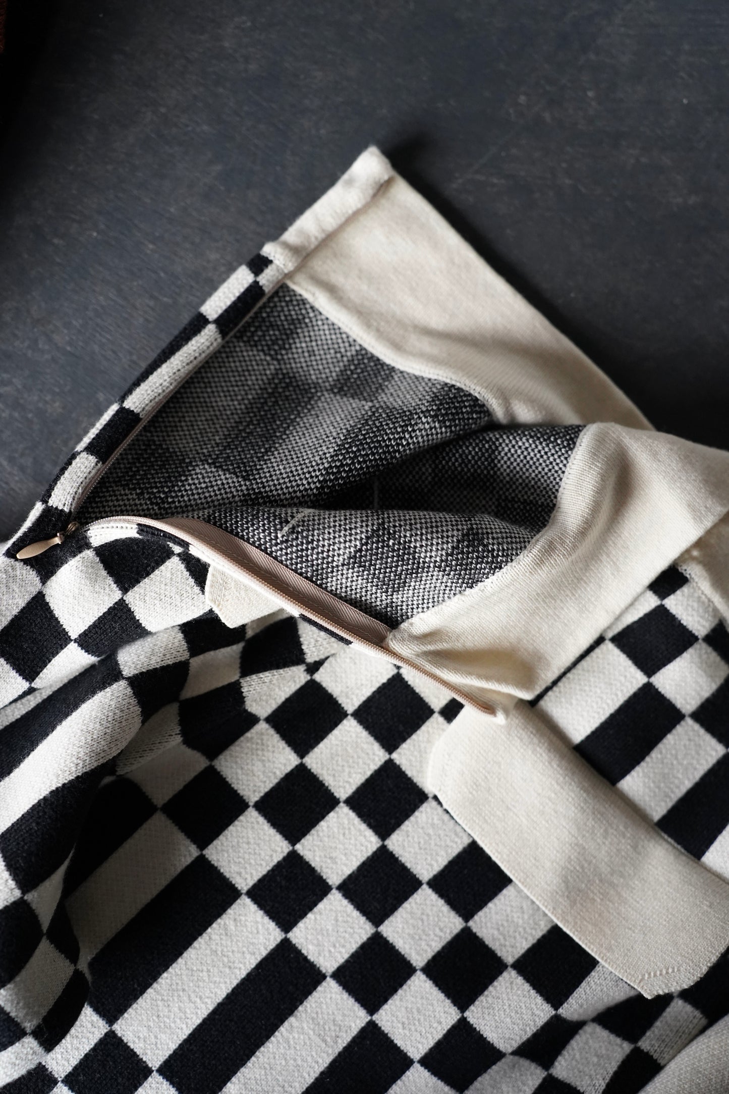 WOMEN　VIOLETTE ROOM　GEOMETRIC DOUBLE KNIT PANTS