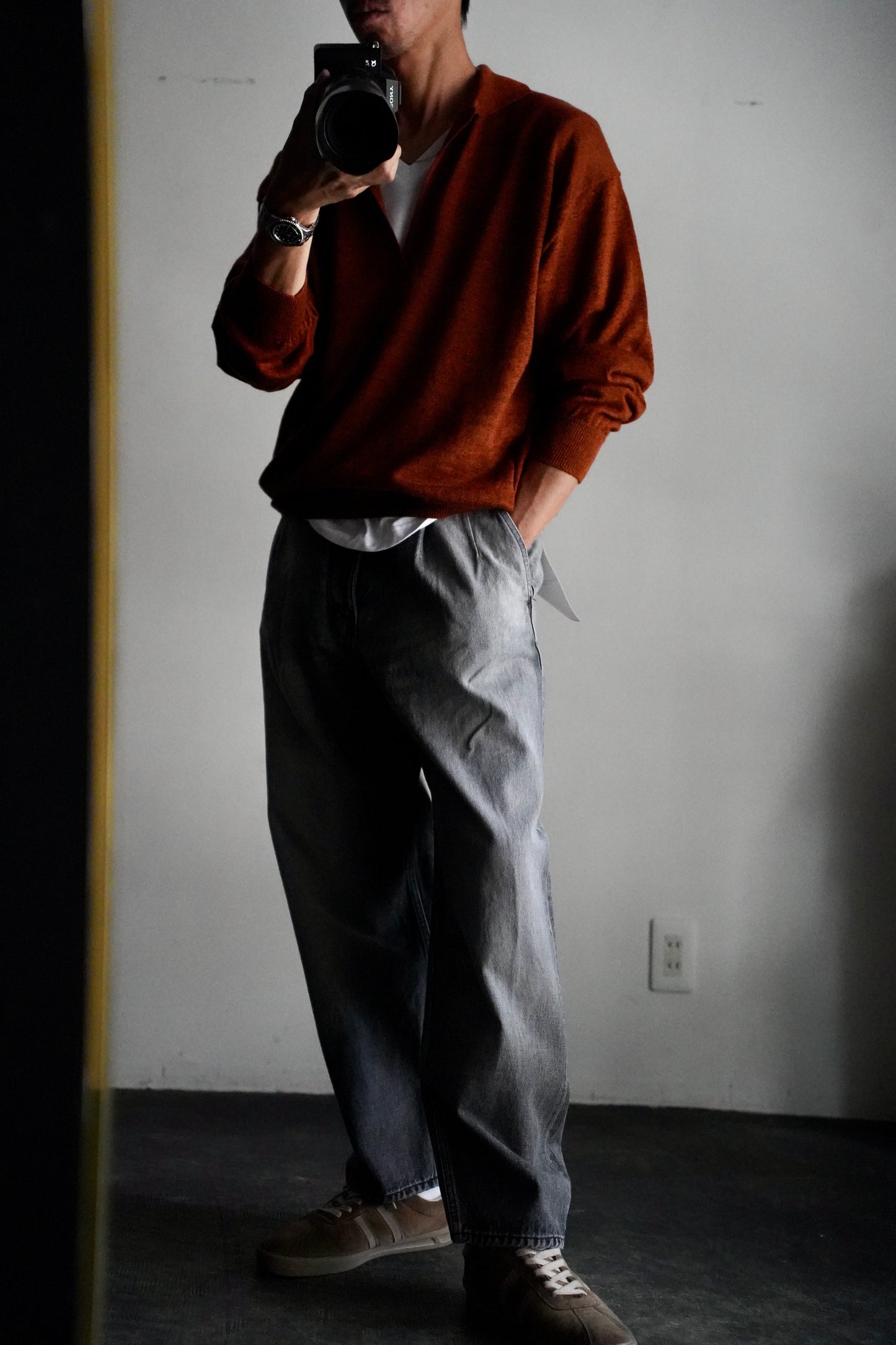 MEN　BATONER / バトナー　RAMIE WOOL SKIPPER