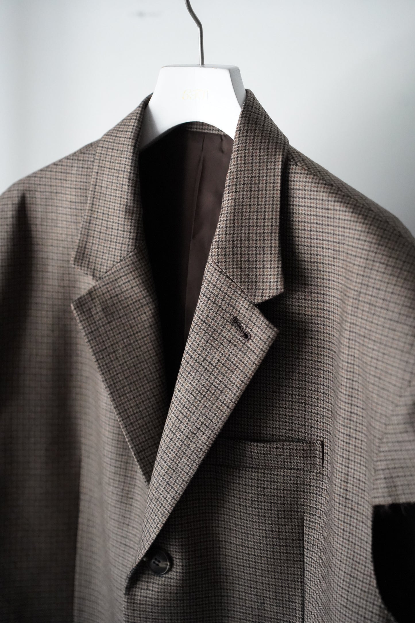 WOMEN　RYU KAGA　Wool flannel cropped chesterfield vest