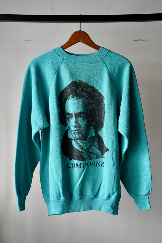 MEN/WOMEN　VINTAGE　 Beethoven Sweat  L.GREEN