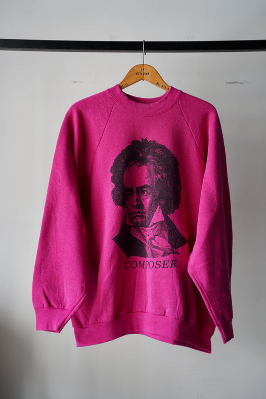 MEN/WOMEN　VINTAGE　 Beethoven Sweat  PINK
