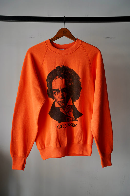 MEN/WOMEN　VINTAGE　 Beethoven Sweat  ORANGE
