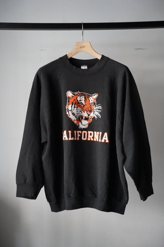 MEN/WOMEN　VINTAGE　CALIFORNIA TIGER SWEAT BLACK