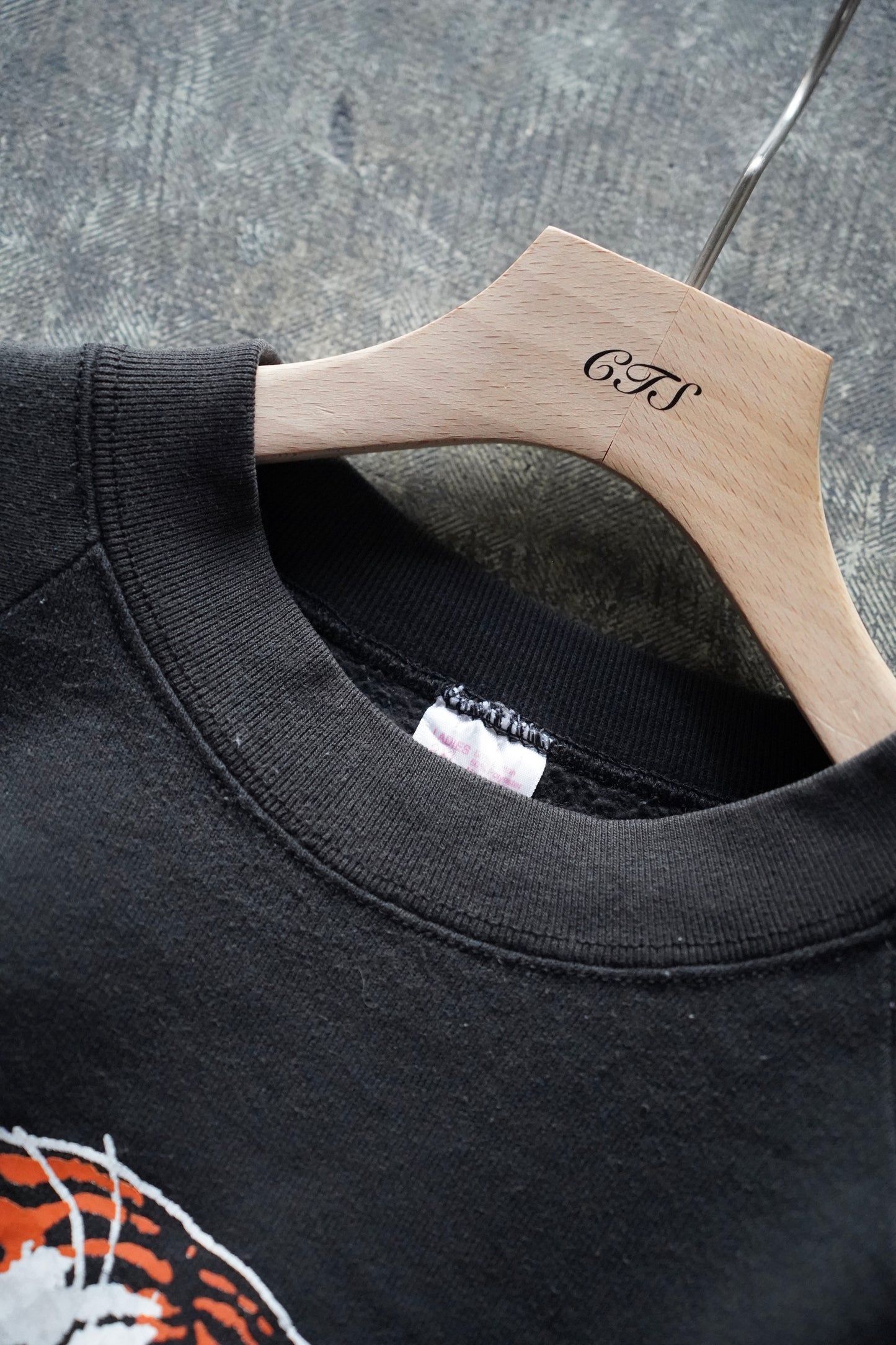 MEN/WOMEN　VINTAGE　CALIFORNIA TIGER SWEAT BLACK