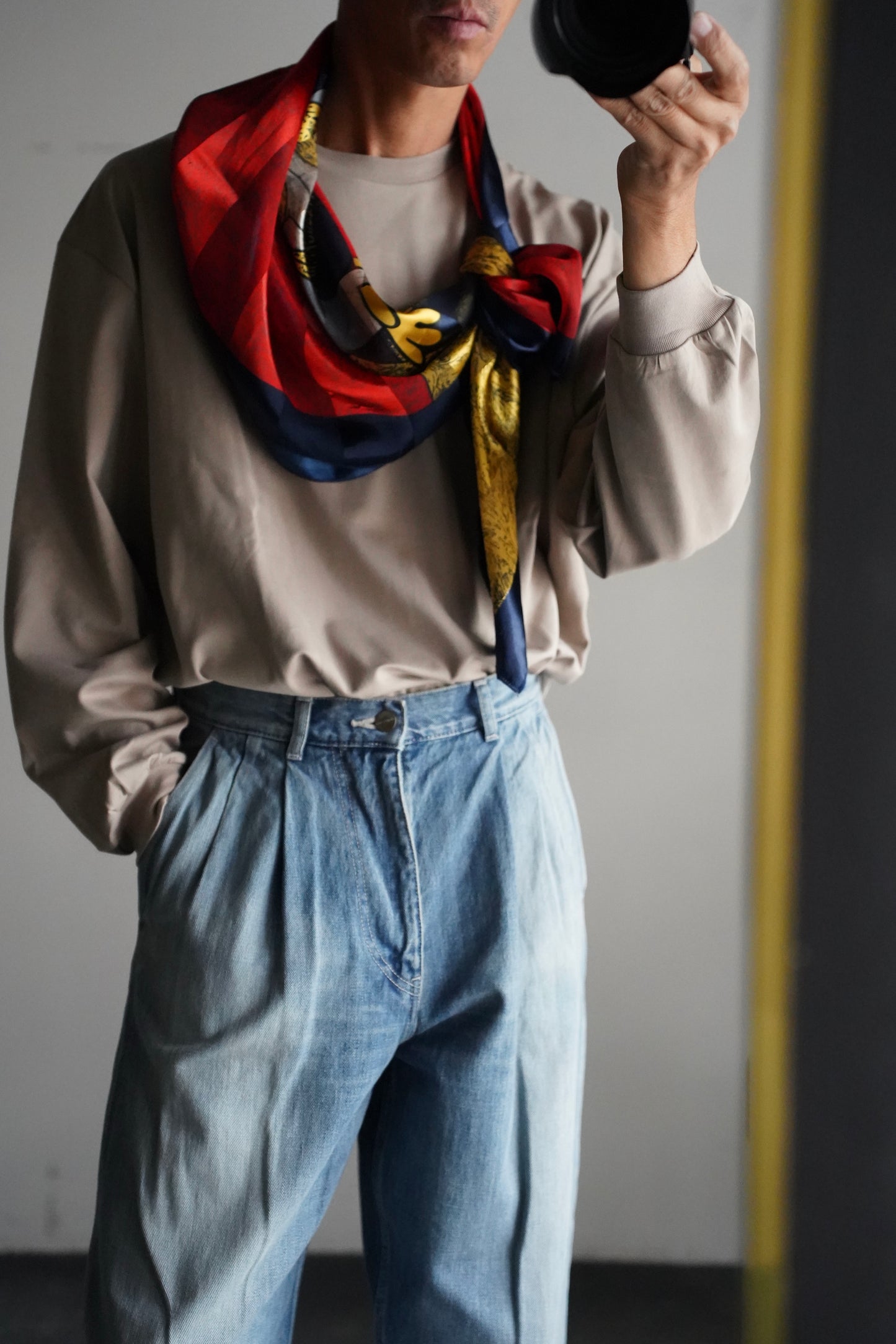 MEN　Graphpaper　Brushed Mockrody Crew Neck L/S Tee