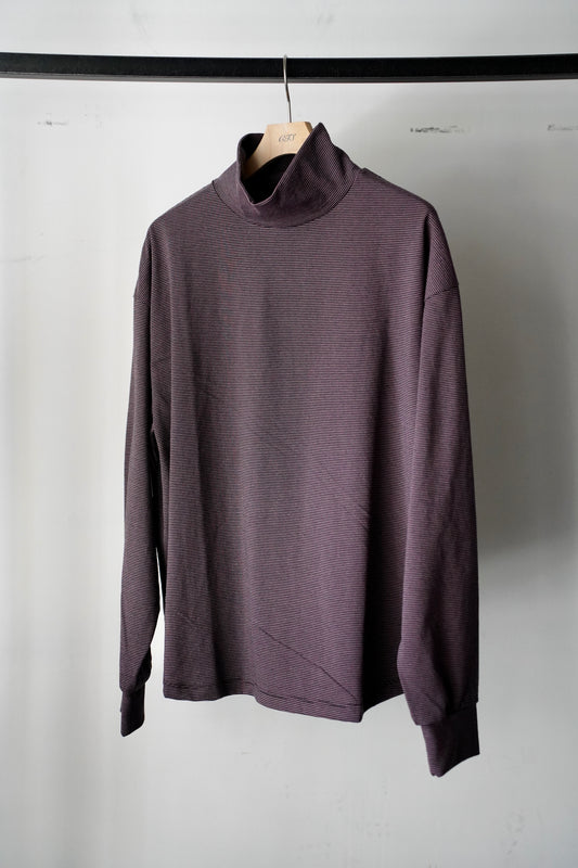 MEN　alvana / アルヴァナ 　ナローボーダータートルネックTシャツ