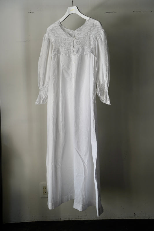 WOMEN　VINTAGE　1900-1920's Antique French Cotton Onepice
