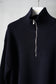 WOMEN　BATONER / バトナー　SOLID WOOL RIB HALF ZIP　