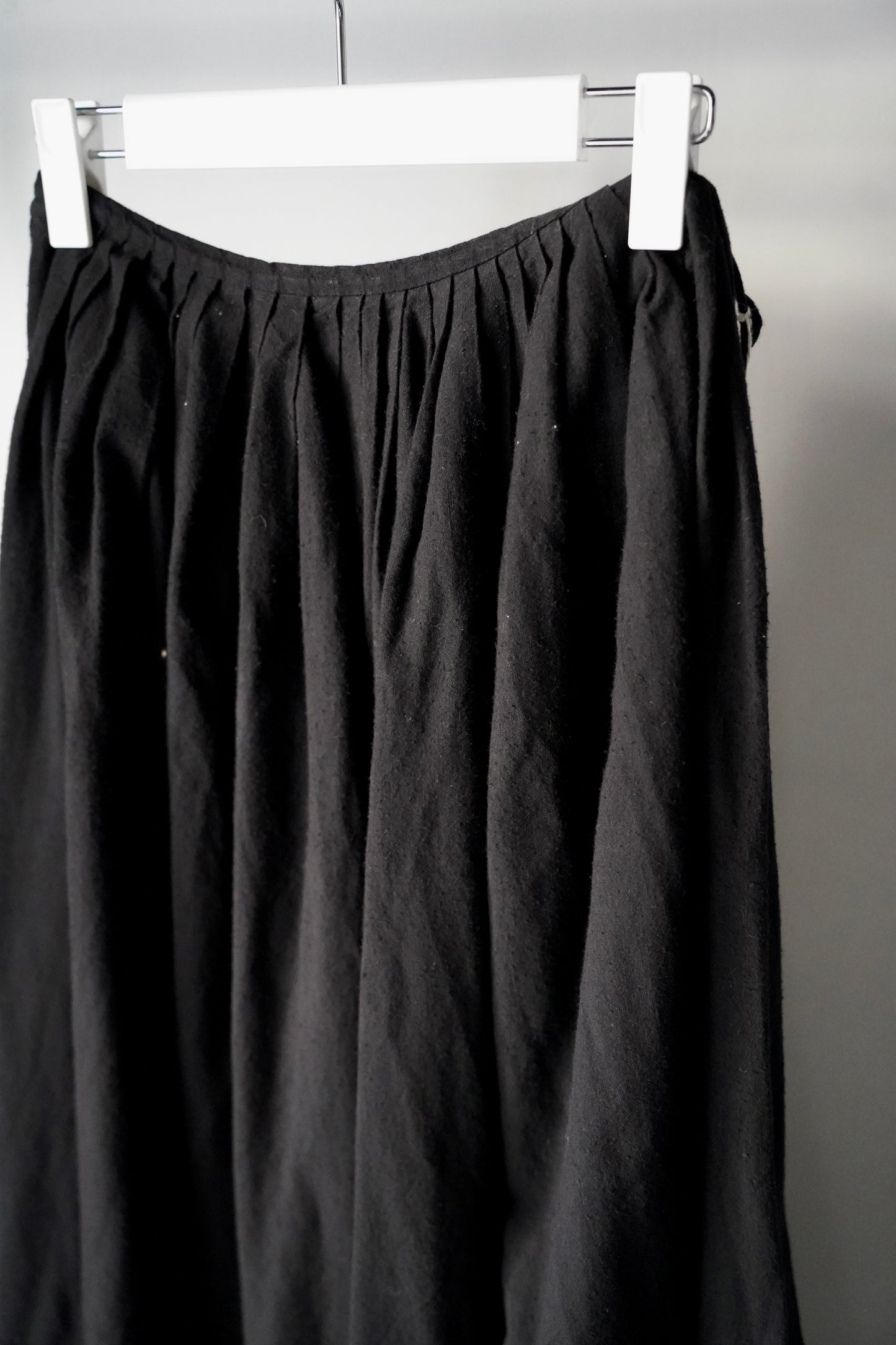 WOMEN　VINTAGE　1900-1920's Antique French Cotton Black Skirt