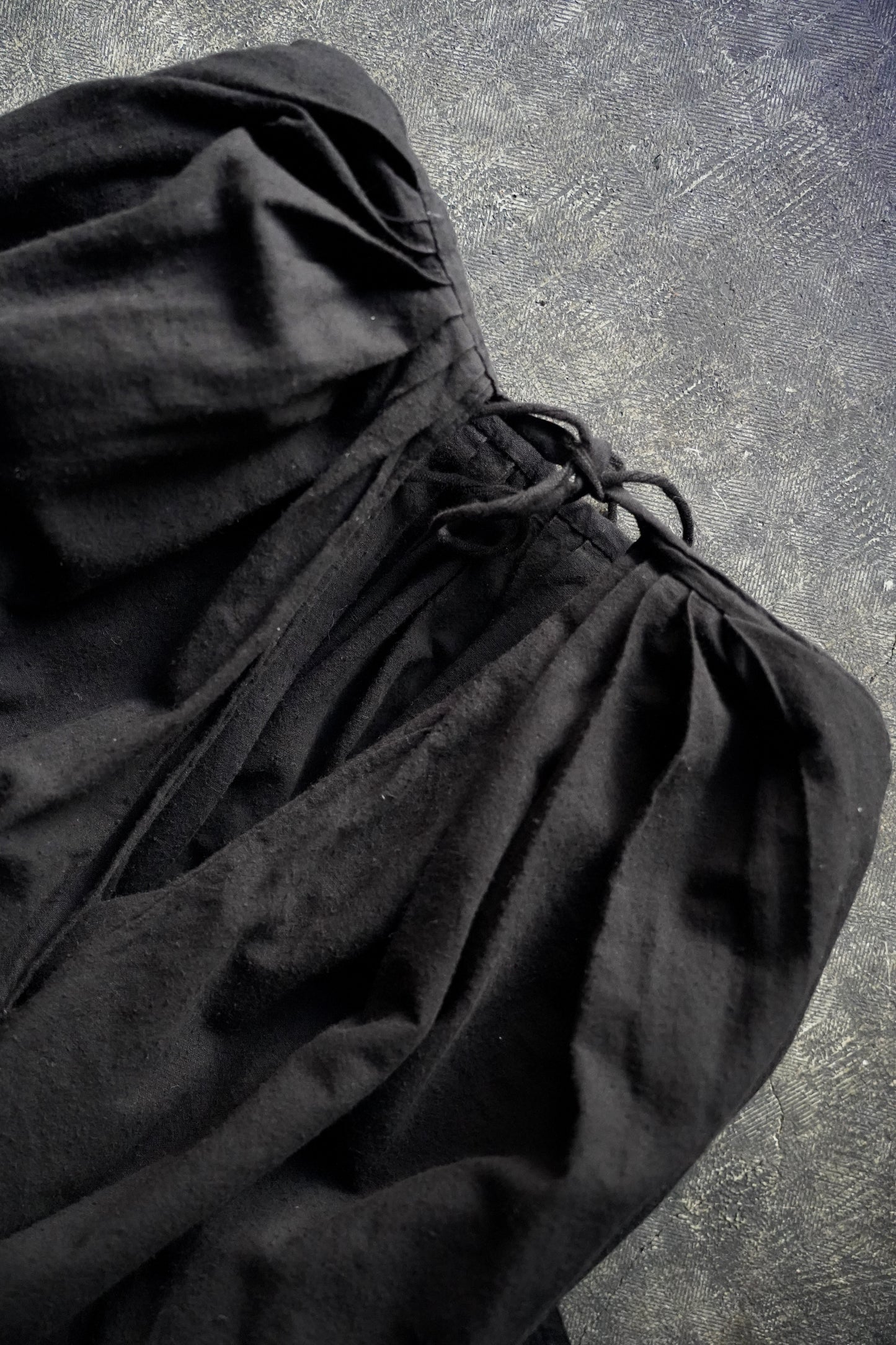 WOMEN　VINTAGE　1900-1920's Antique French Cotton Black Skirt