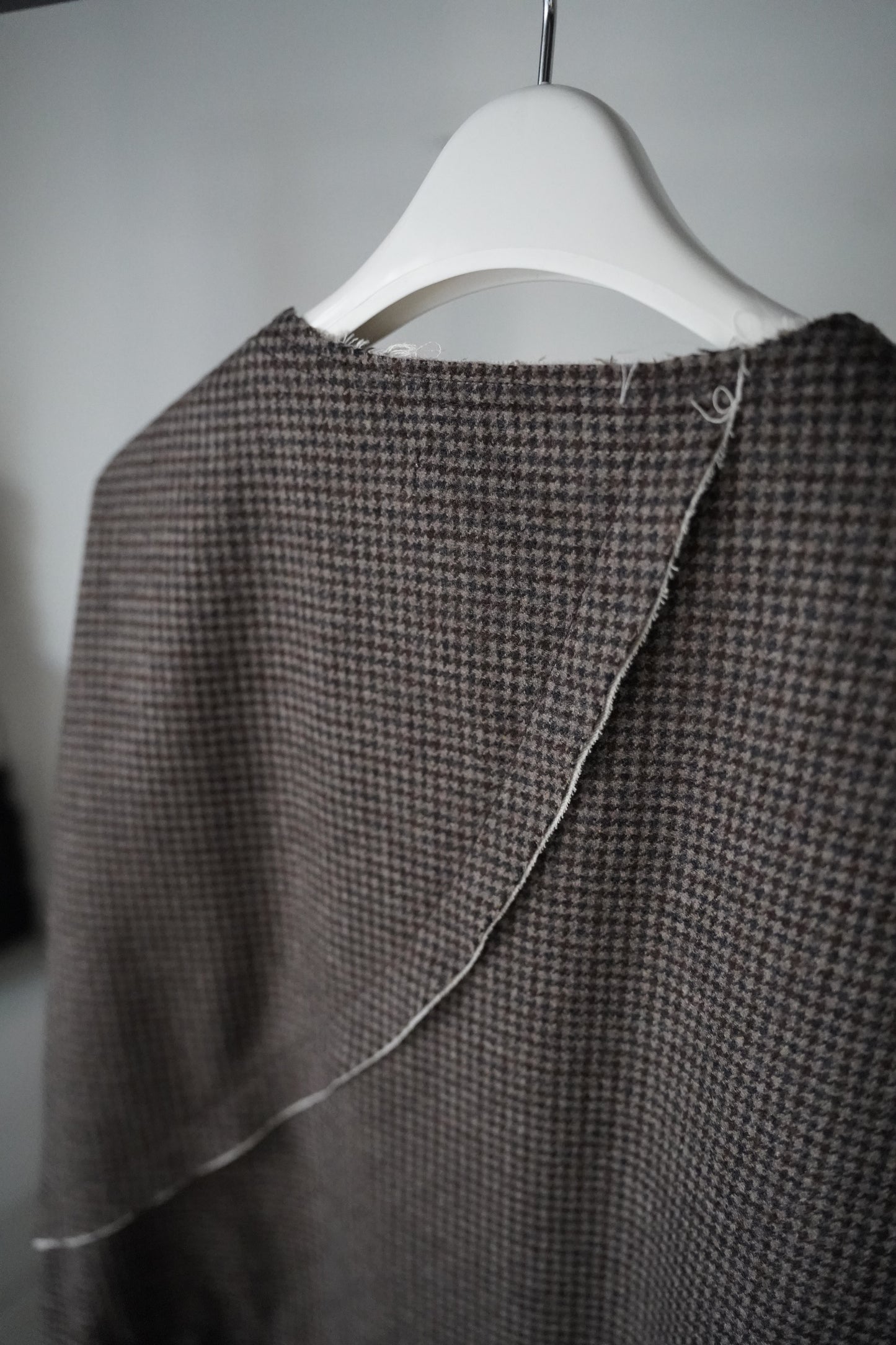 WOMEN　pelleq / ペレック　houndstooth diagonal shirts