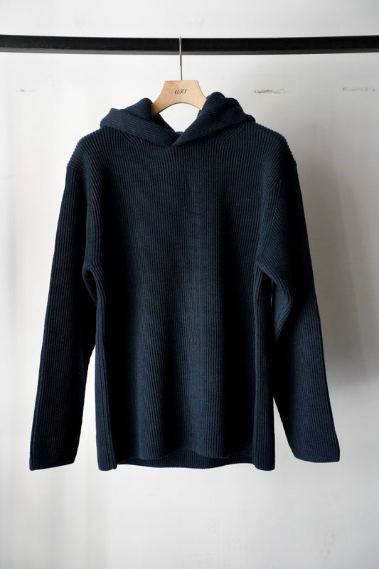 MEN　BATONER / バトナー　SOLID WOOL RIB PULL PARKER