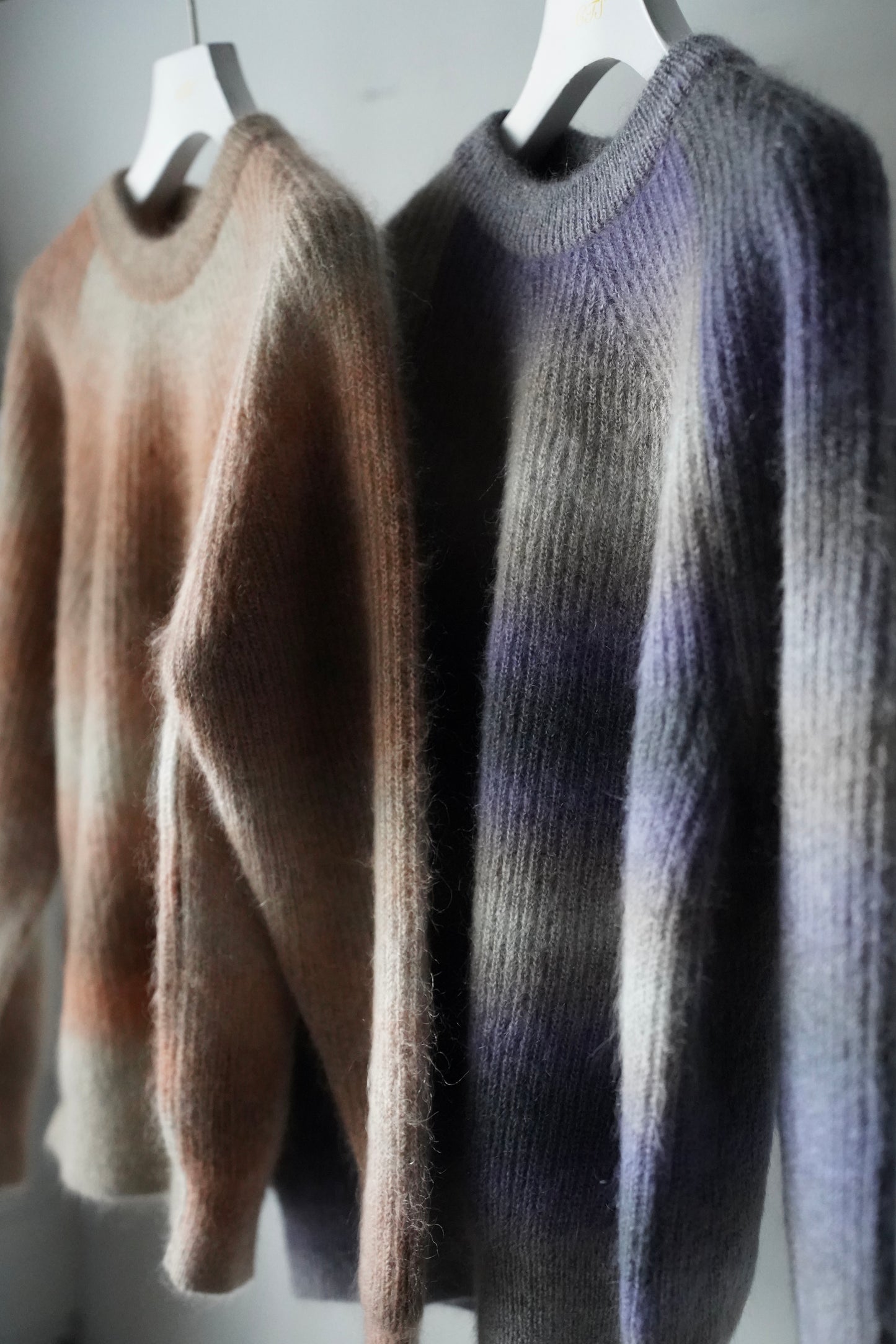 WOMEN　BATONER / バトナー　MOHAIR KASURI DYE SIGNATURE CREW NECK