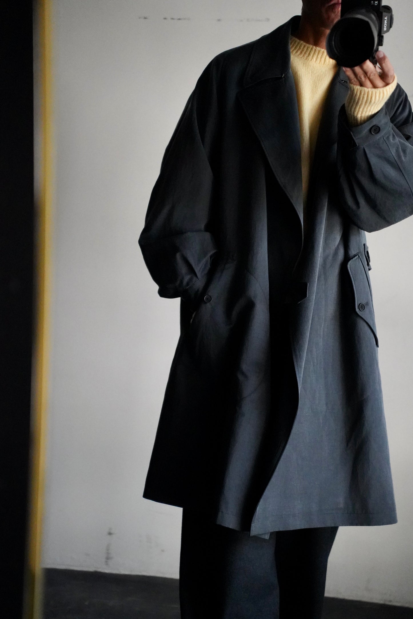 MEN　MAATEE & SONS　OVERCOAT CHACOAL