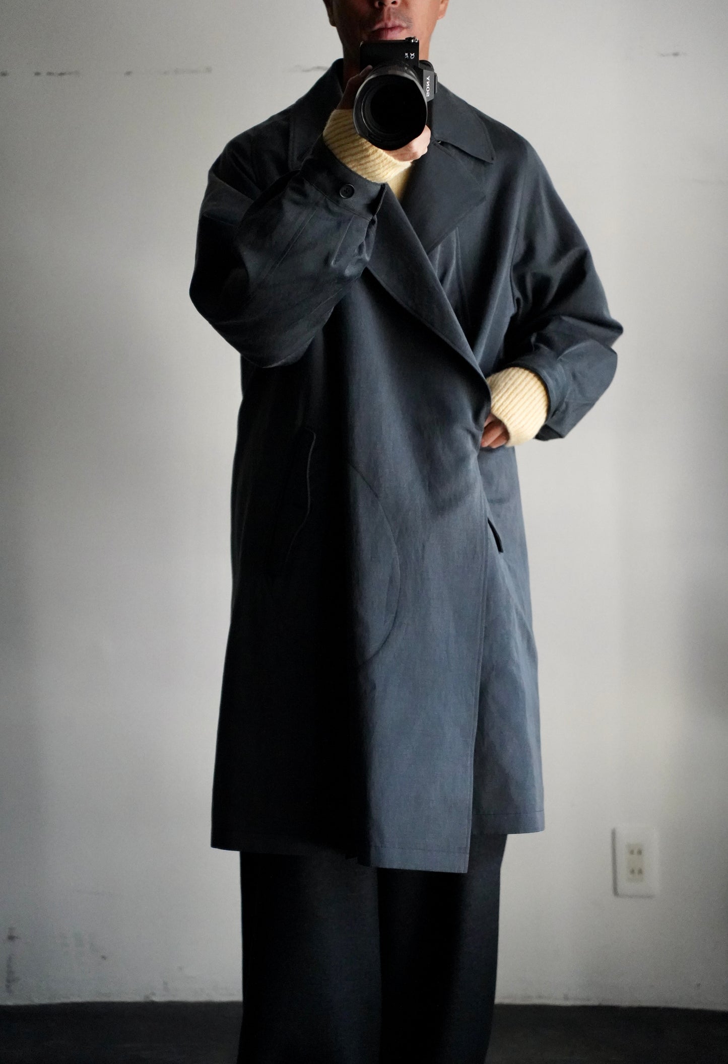 MEN　MAATEE & SONS　OVERCOAT CHACOAL