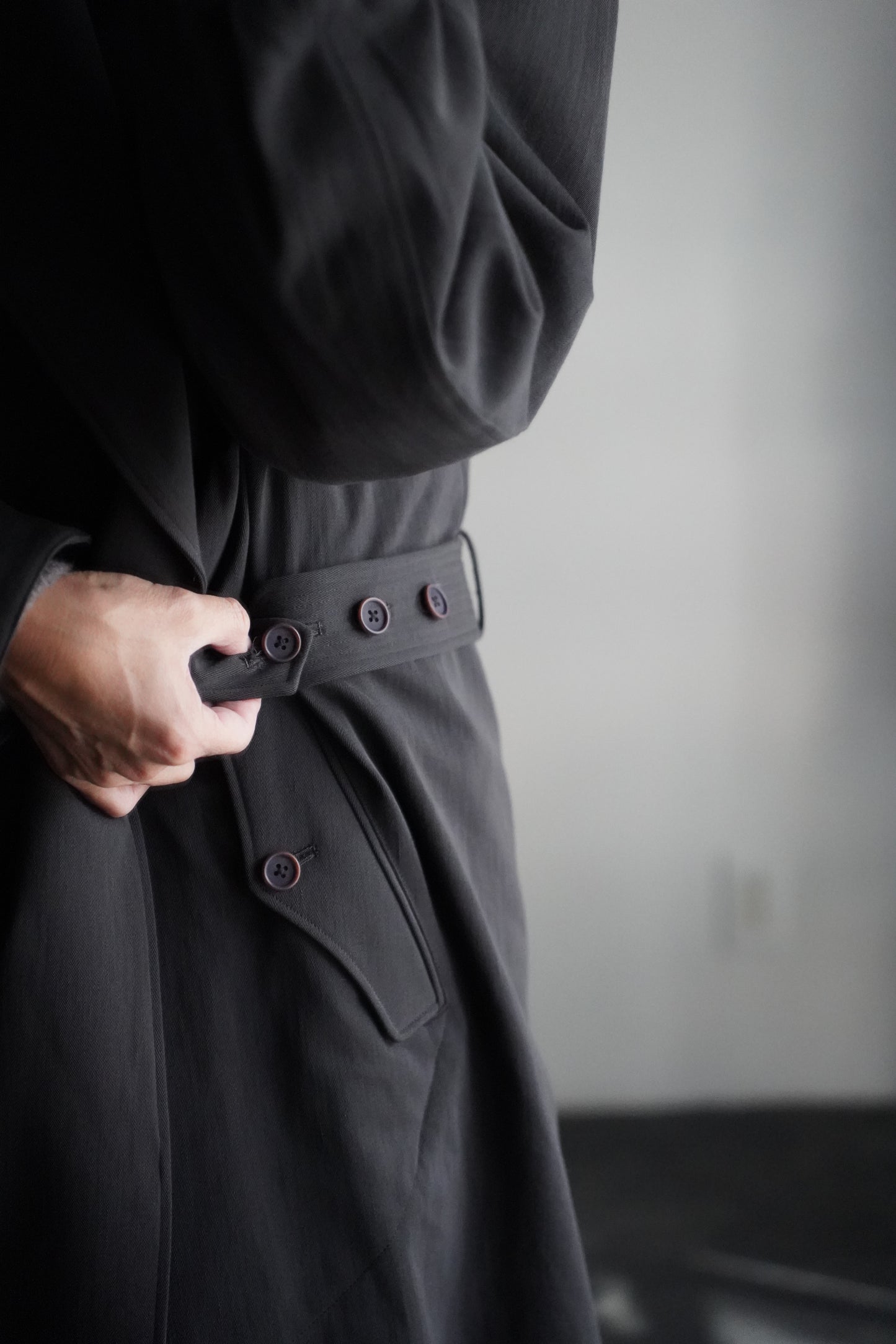 MEN　MAATEE & SONS　OVERCOAT GRAYSHAMBRAY