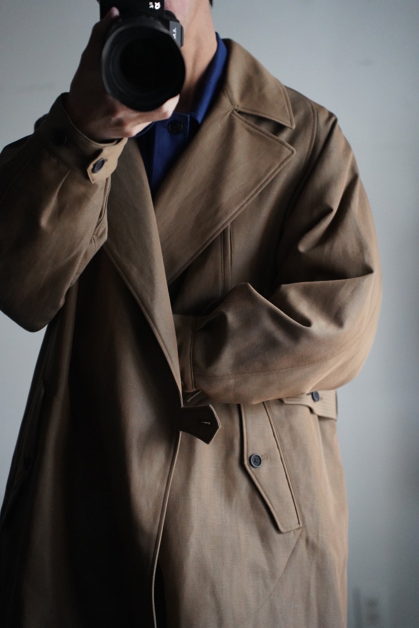 MEN　MAATEE & SONS　OVERCOAT 2:1GABA  KHAKIBEIGE