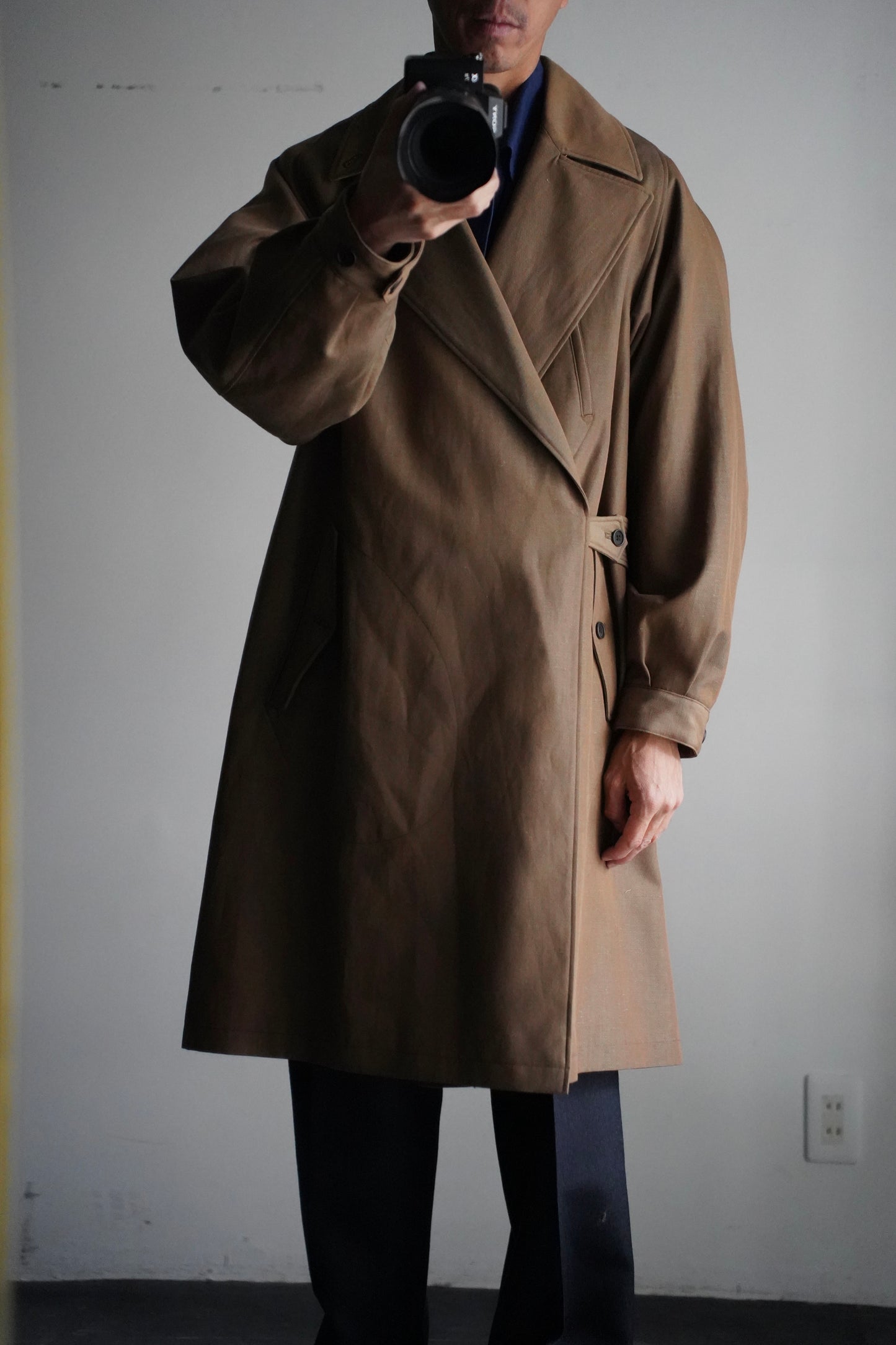 MEN　MAATEE & SONS　OVERCOAT 2:1GABA  KHAKIBEIGE