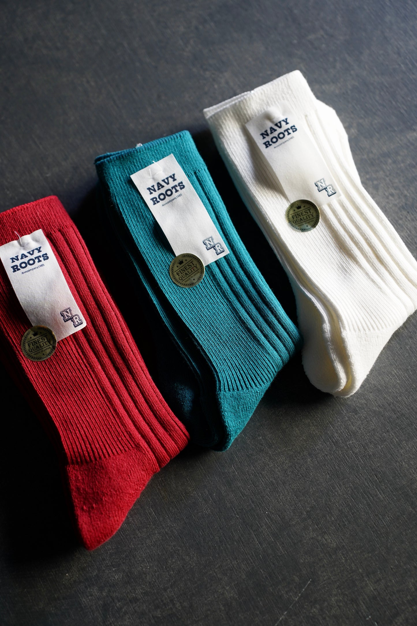 MEN　NAVY ROOTS  ネイビールーツ　パイルカラーリブソックス