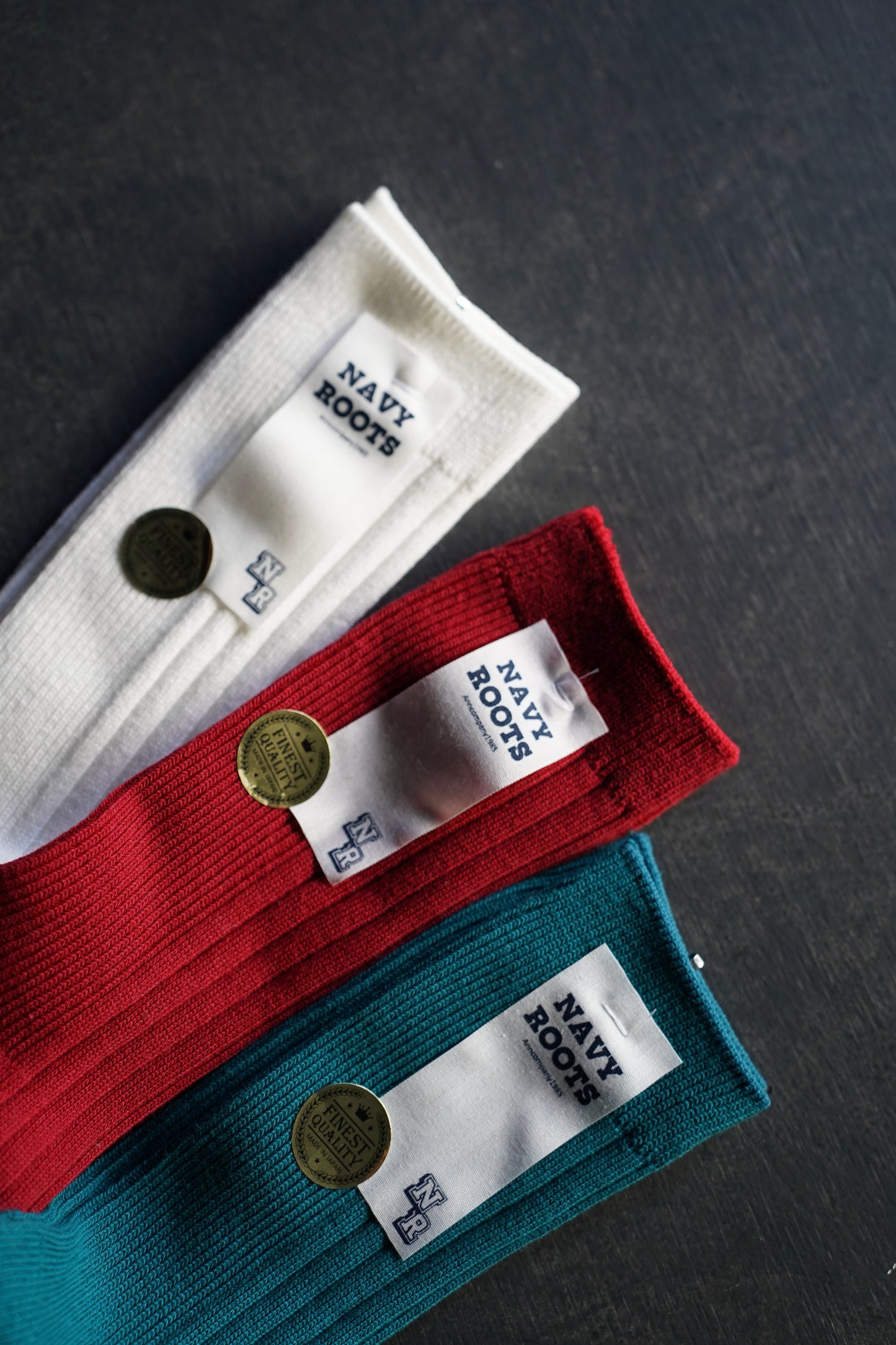 MEN　NAVY ROOTS  ネイビールーツ　パイルカラーリブソックス
