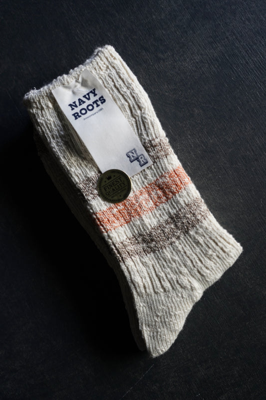 MEN　NAVY ROOTS  ネイビールーツ　ローゲージ スラブボーダー