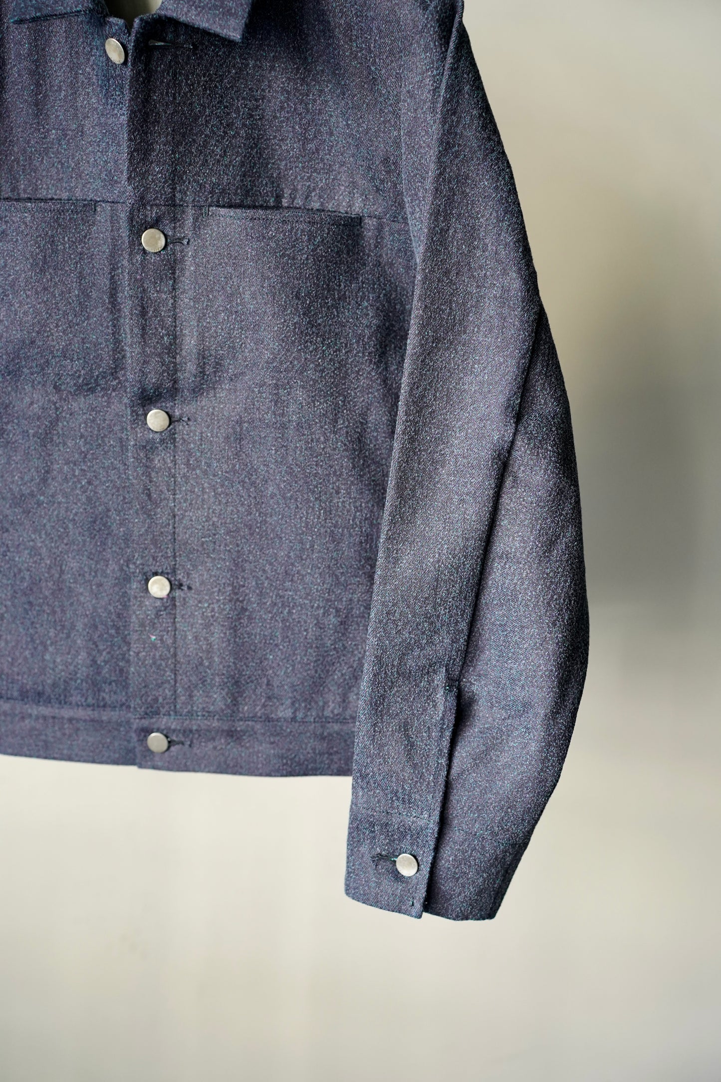 MEN　Kiivu / キフ　DENIM TRUCKER JACKET - 12.5oz Rainbow Denim + Needle -