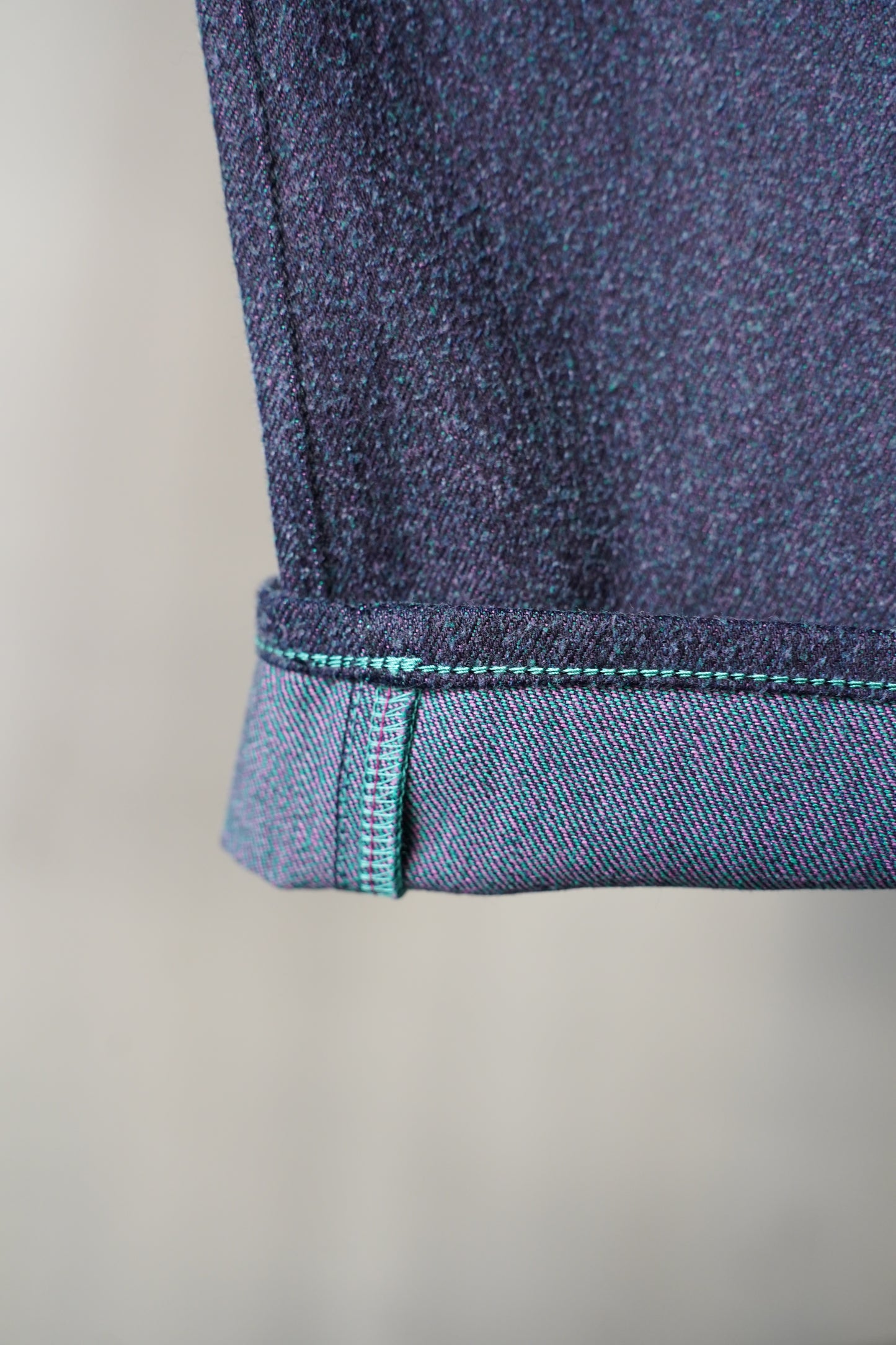 MEN　Kiivu / キフ　DENIM CURVY LEG TROUSER - 12.5oz Rainbow Denim + Needle -