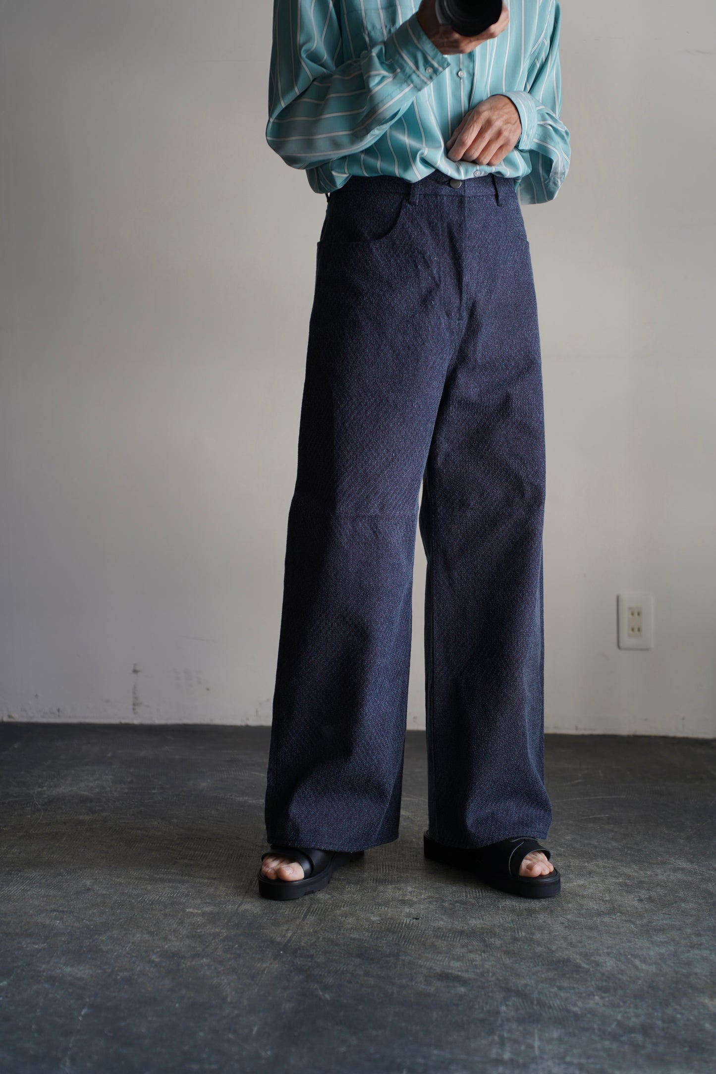 MEN　Kiivu / キフ　DENIM CURVY LEG TROUSER - 12.5oz Rainbow Denim + Needle -
