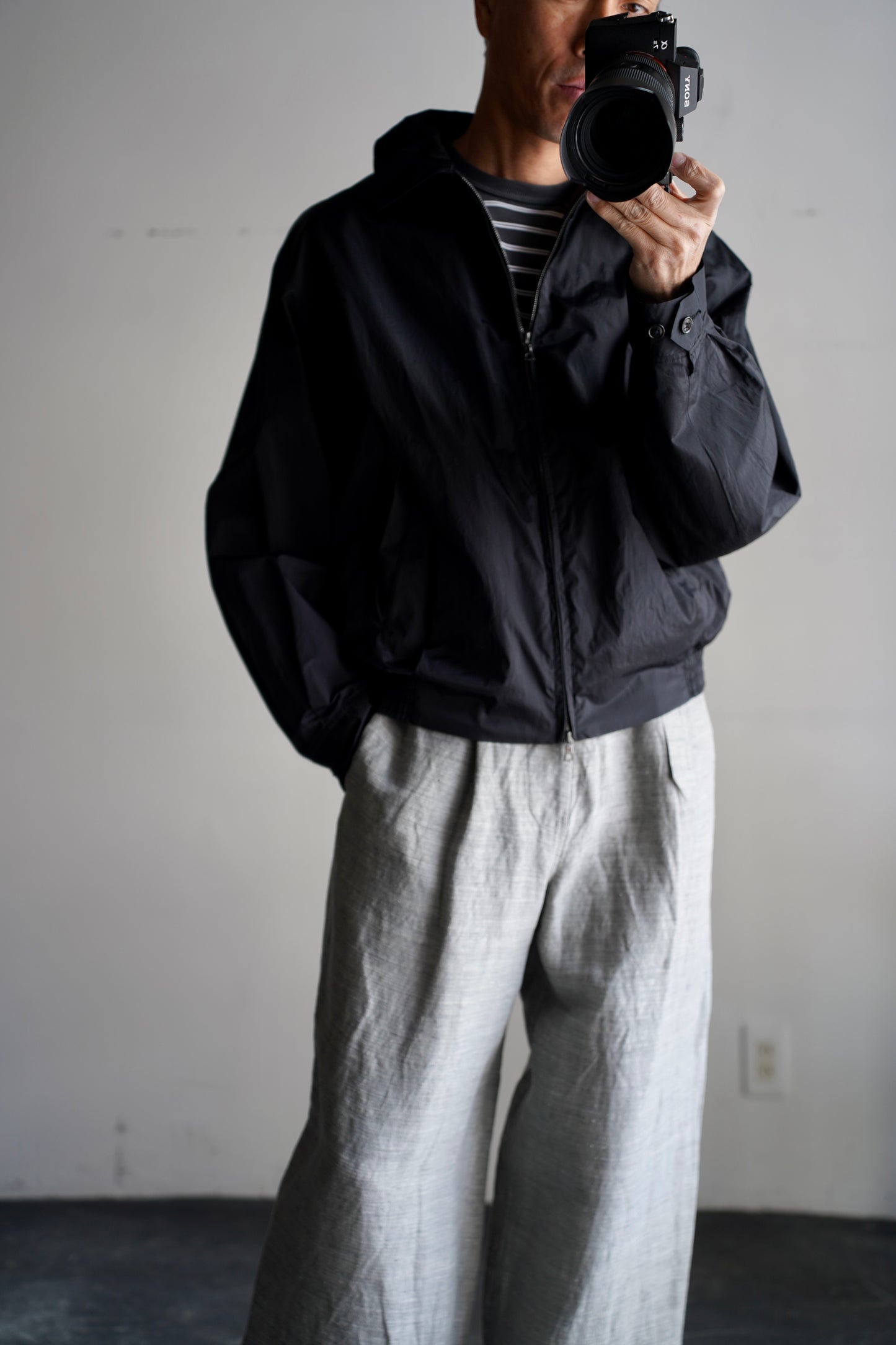 MEN　blurhms/ブラーム　Poly-Silk Zip Jacket