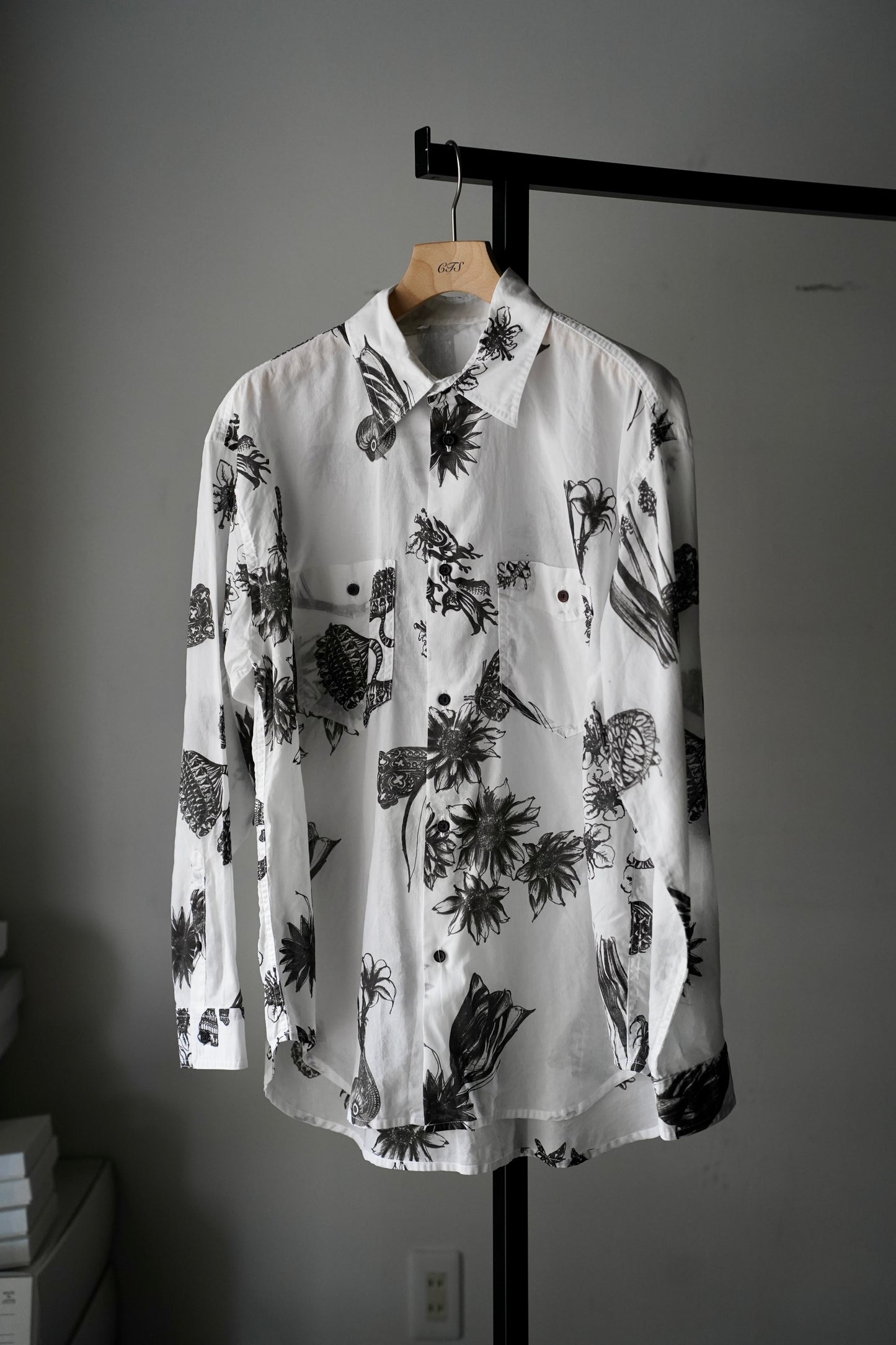 MEN　Kiivu / キフ　BOIL L/SHT - Hand Drawing SUMI Printing -
