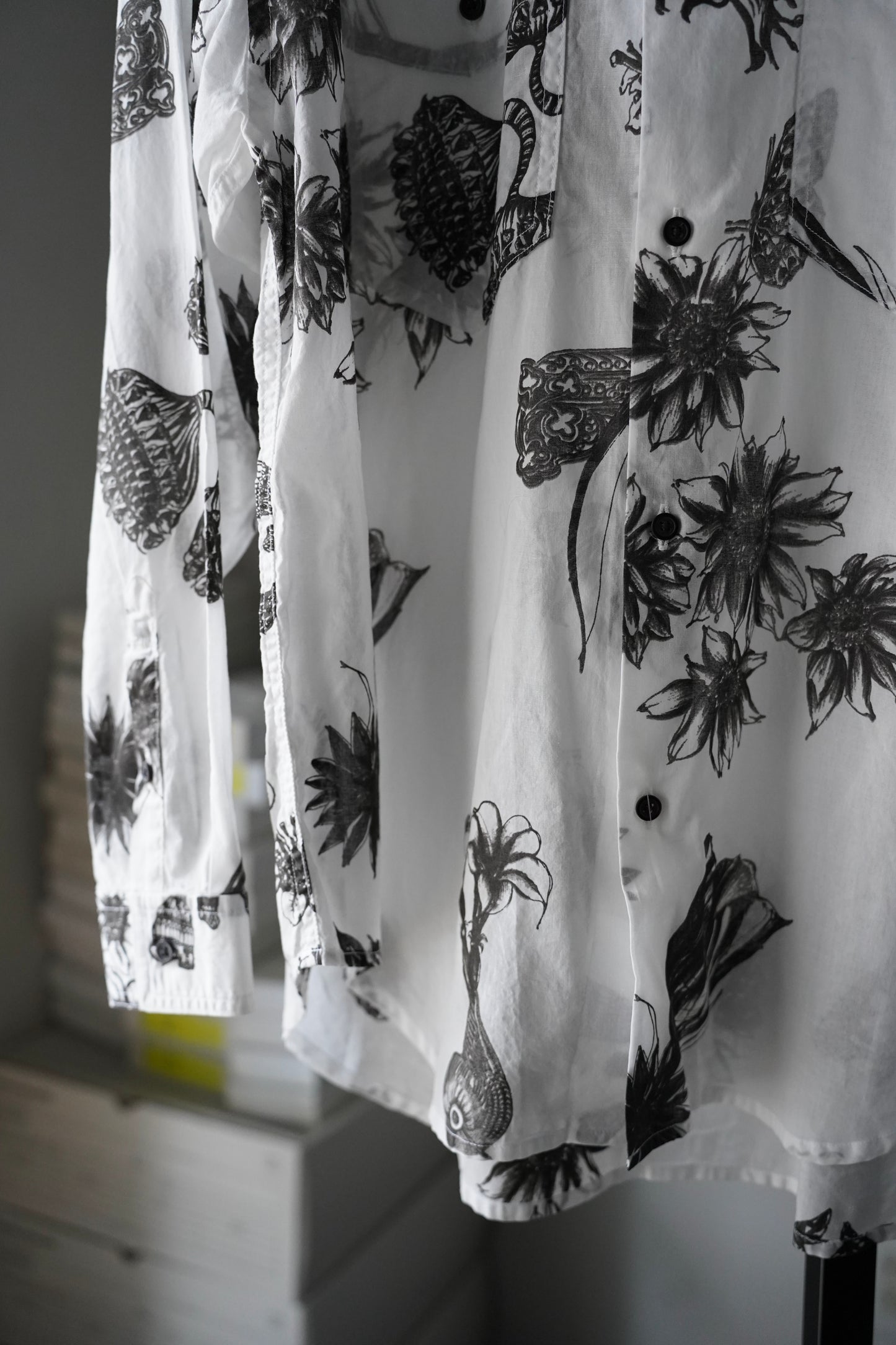 MEN　Kiivu / キフ　BOIL L/SHT - Hand Drawing SUMI Printing -
