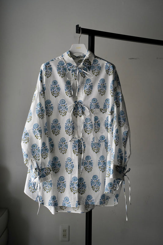 WOMEN　VIOLETTE ROOM　BLOCK PRINT SHIRTS