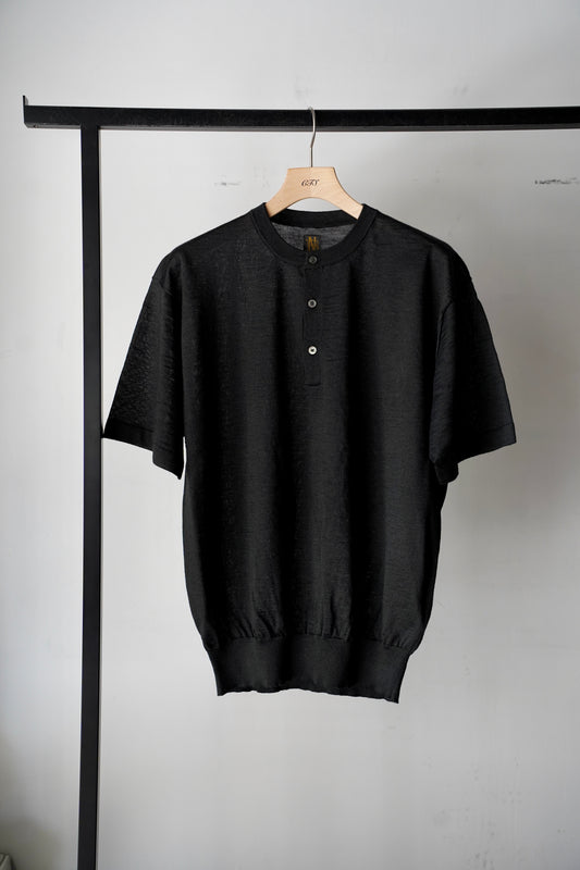 MEN　BATONER / バトナー　CHOMA HENLEY NECK SHORT SLEEVE