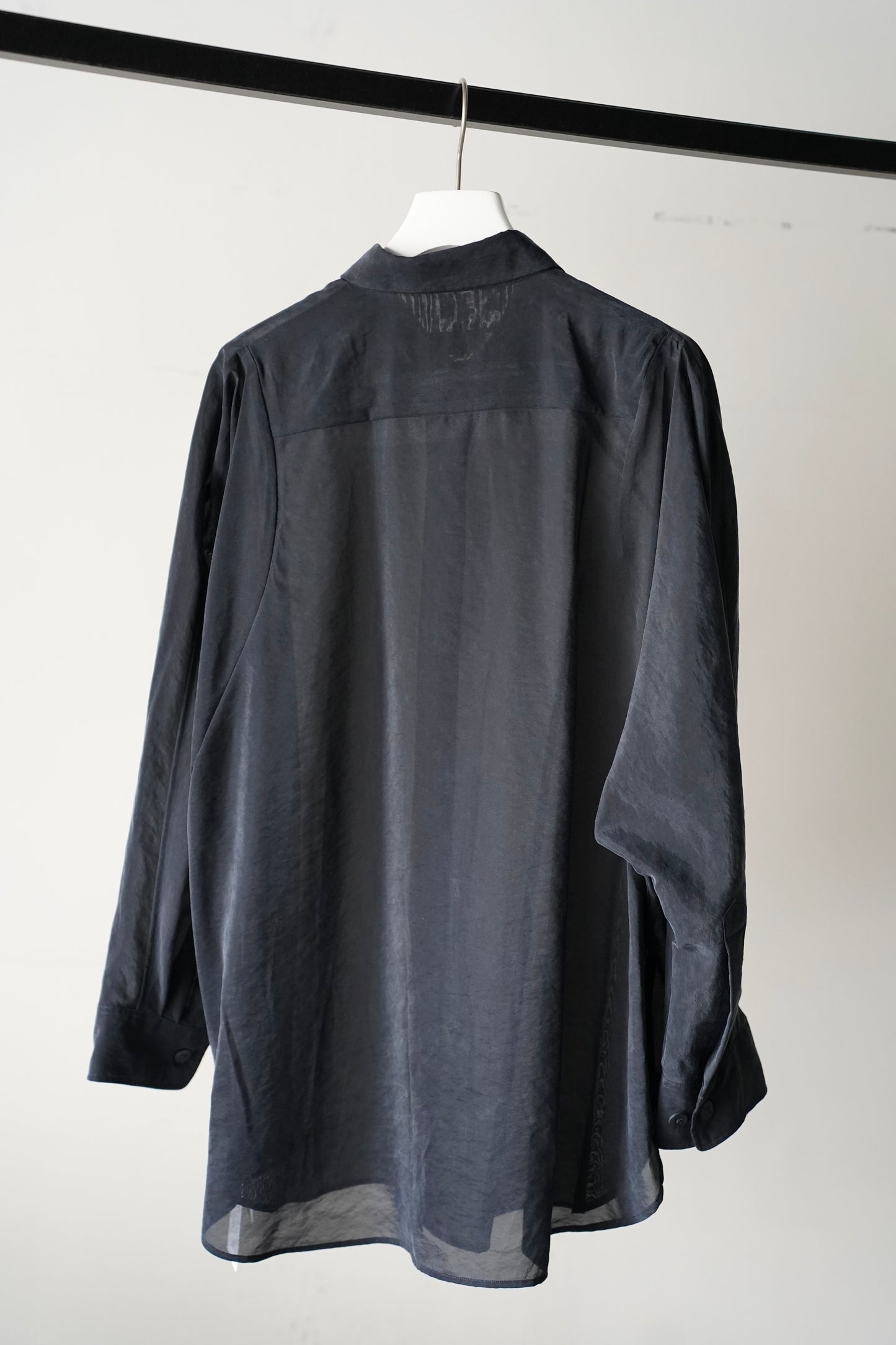 WOMEN　IIROT/イロット　Light Sheer Shirt_Black
