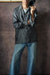 MEN　MAATEE & SONS　OPEN COLLAR フリンジ HWOOL SILK