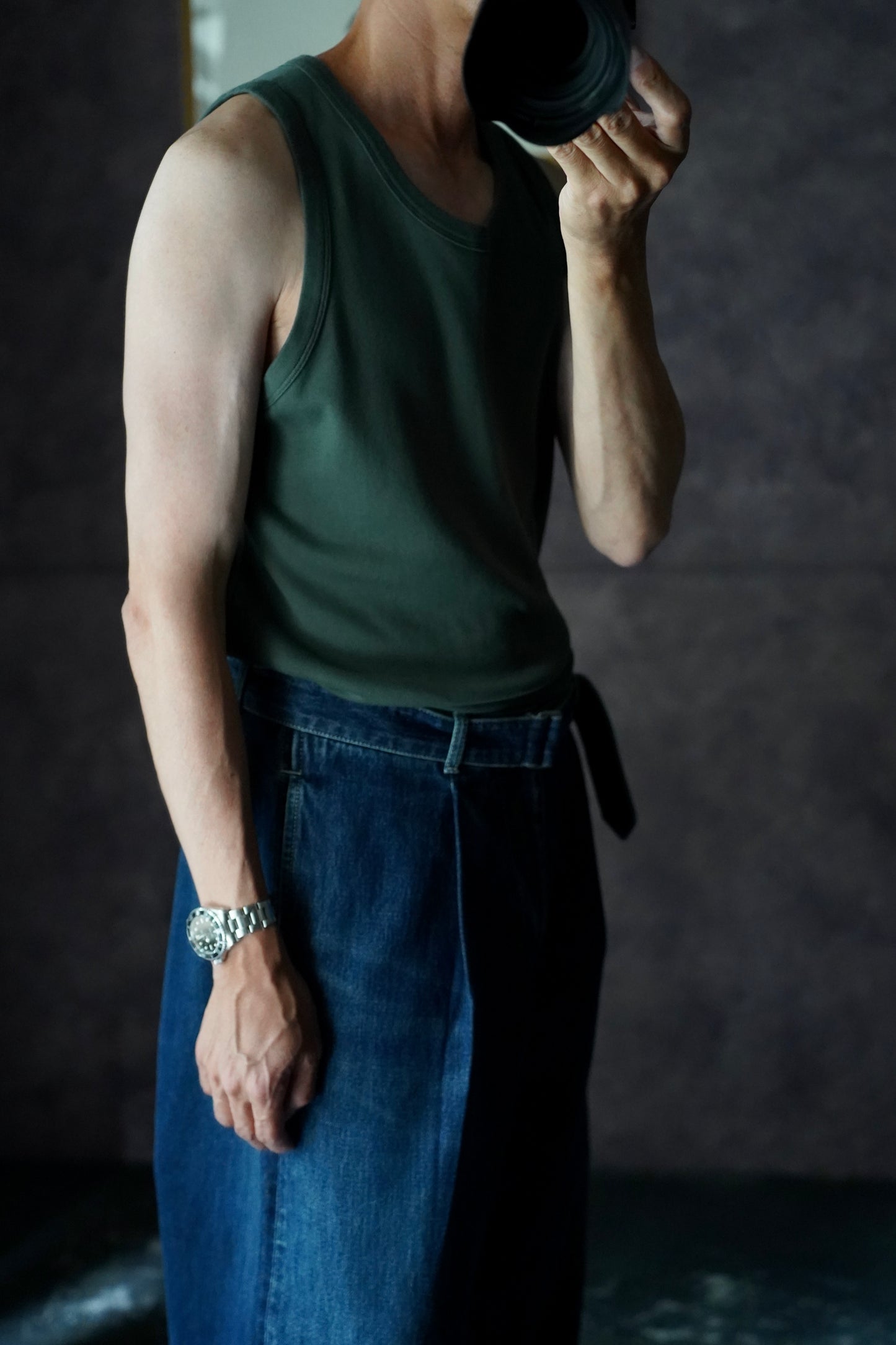 MEN　blurhmsROOTSTOCK / ブラームスルーツストック　Classic Rib-fit Tank top