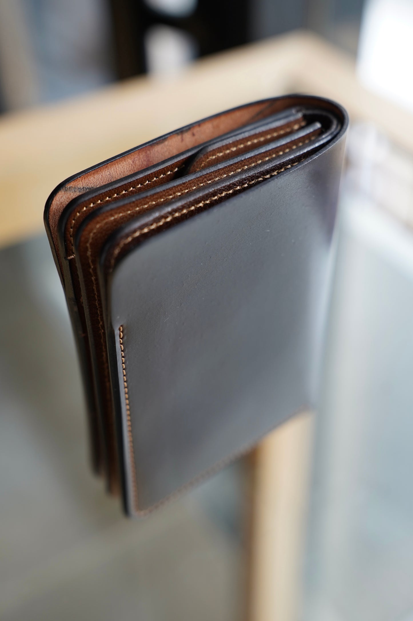 MEN　forme/フォルメ　Post wallet　CORDVAN  Burgundy