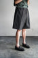 MEN　sillage/シアージ　circular fatigue shorts black denim one wash
