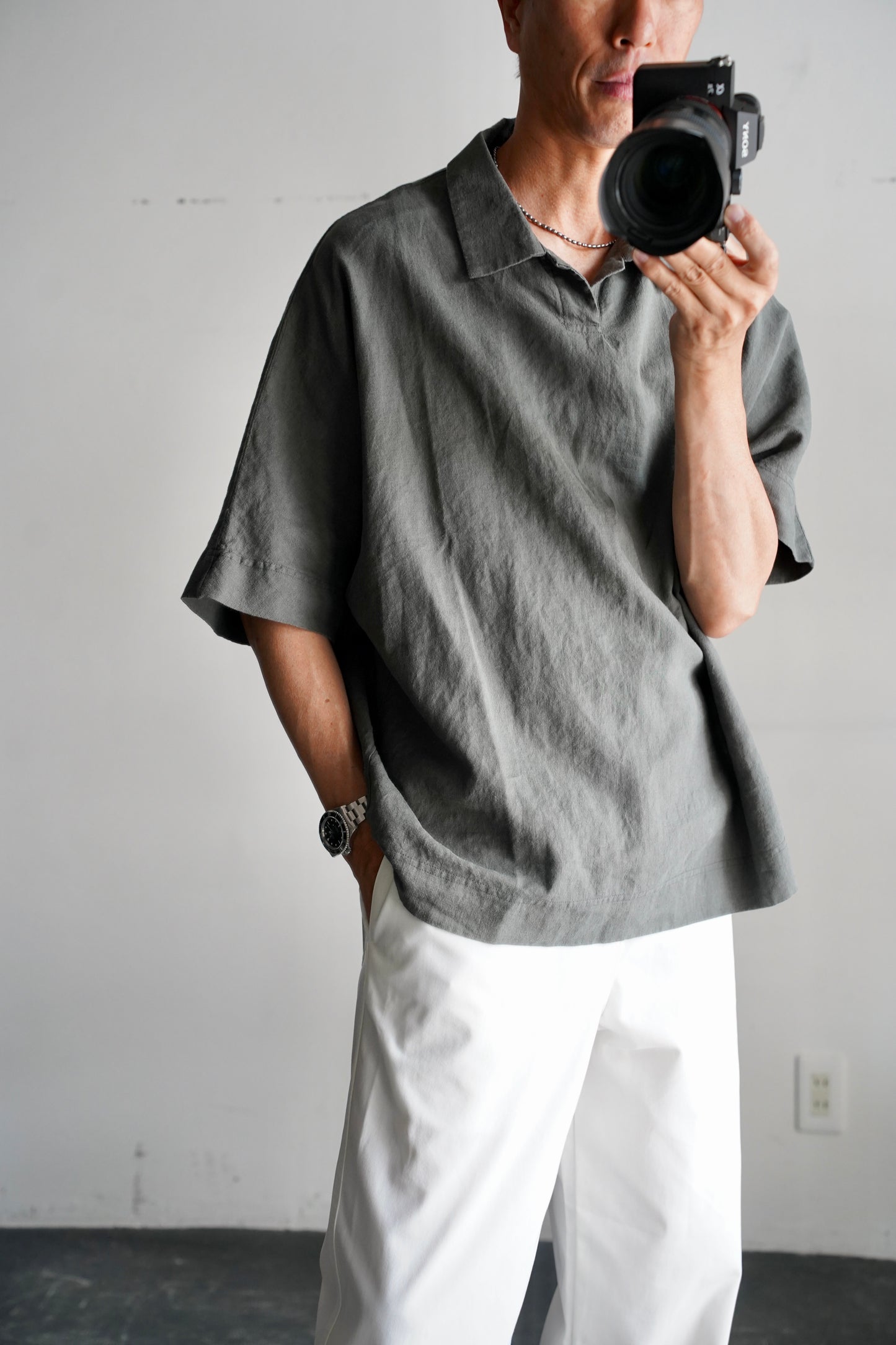 MEN　alvana / アルヴァナ 　LINEN SKIPPER OVER SHIRTS