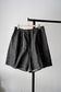 MEN　sillage/シアージ　circular fatigue shorts black denim one wash